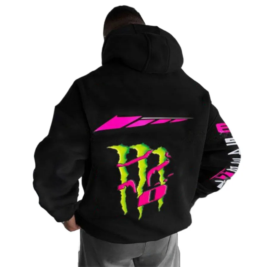 Monster Energy-sudaderas con capucha para hombre y mujer, estilo callejero, hip hop, detalle de lentejuelas, brillantes para fiesta de hip hop y ropa de club