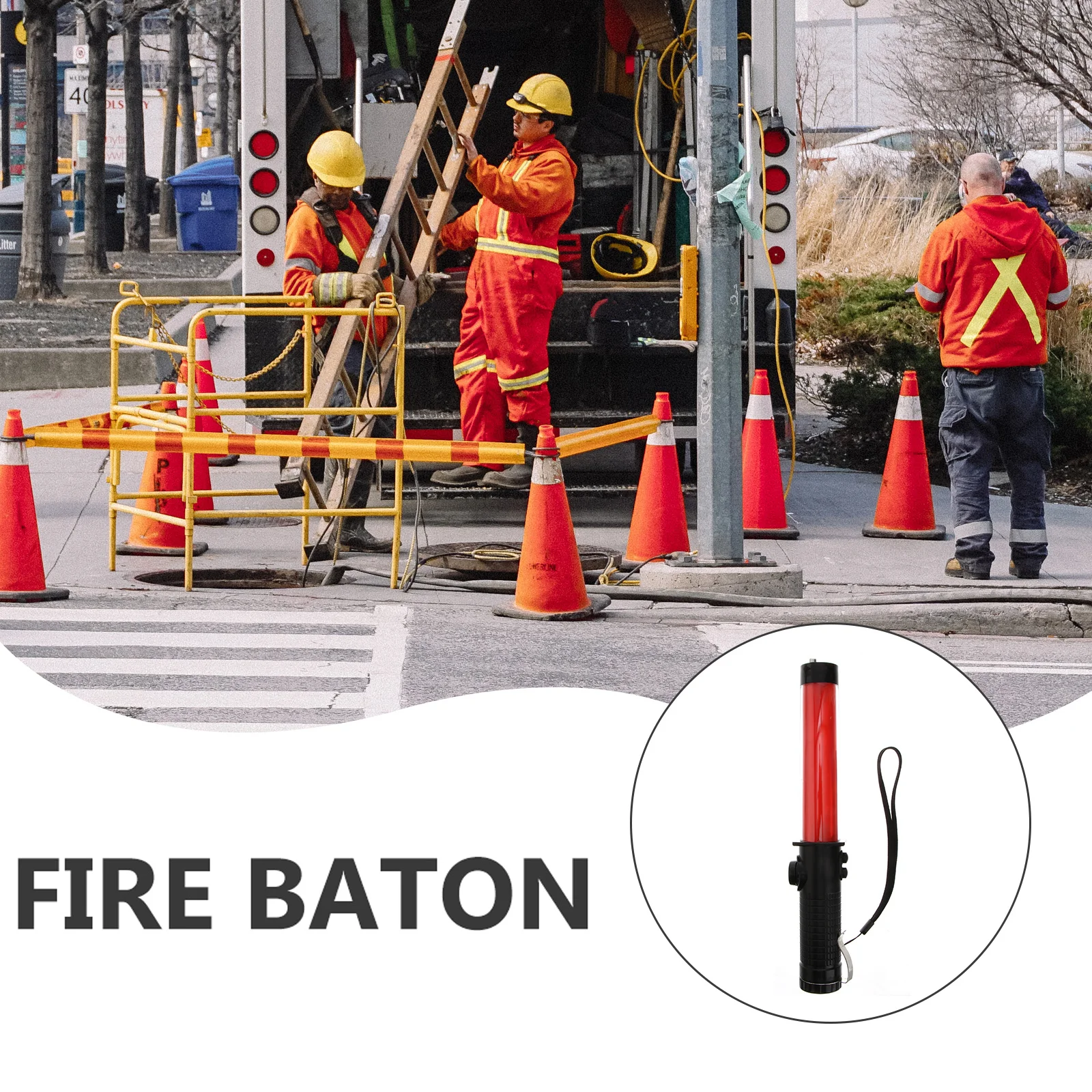 

1Pcs LED Safety Beacon Stick 30cm Waterproof ABS Handle Magnetic Hook Super Bright Signal Roadside Emergency Outdoor