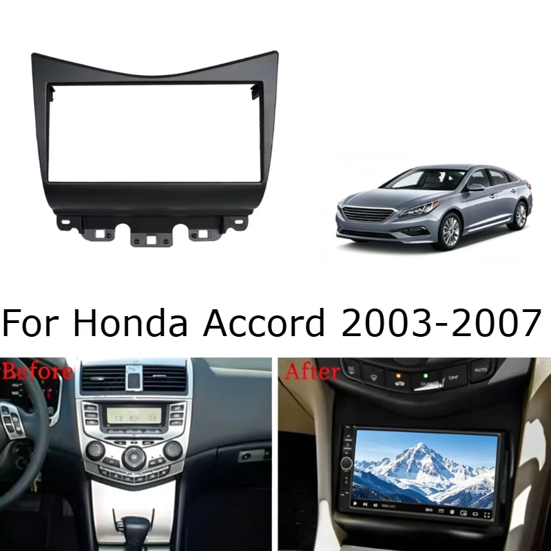 Car Radio Fascia Frame Installation Trim Fascia Panel for Honda Accord 2003-2007 7Inch