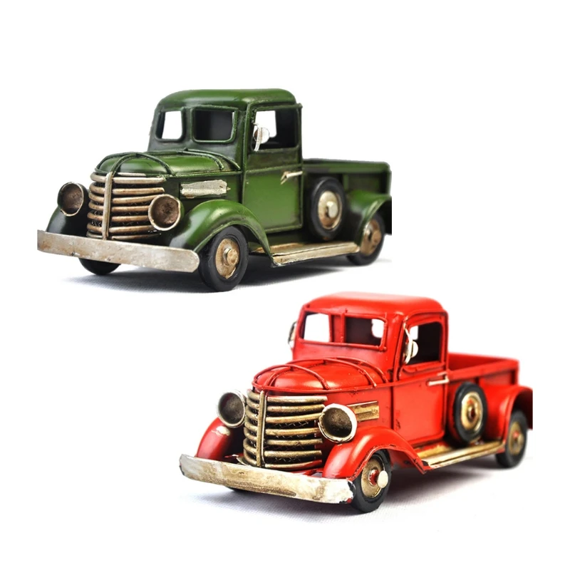 

Vintage Truck Tabletop Ornaments Metal Truck Planter Farmhouse Christmas Holiday Decorations