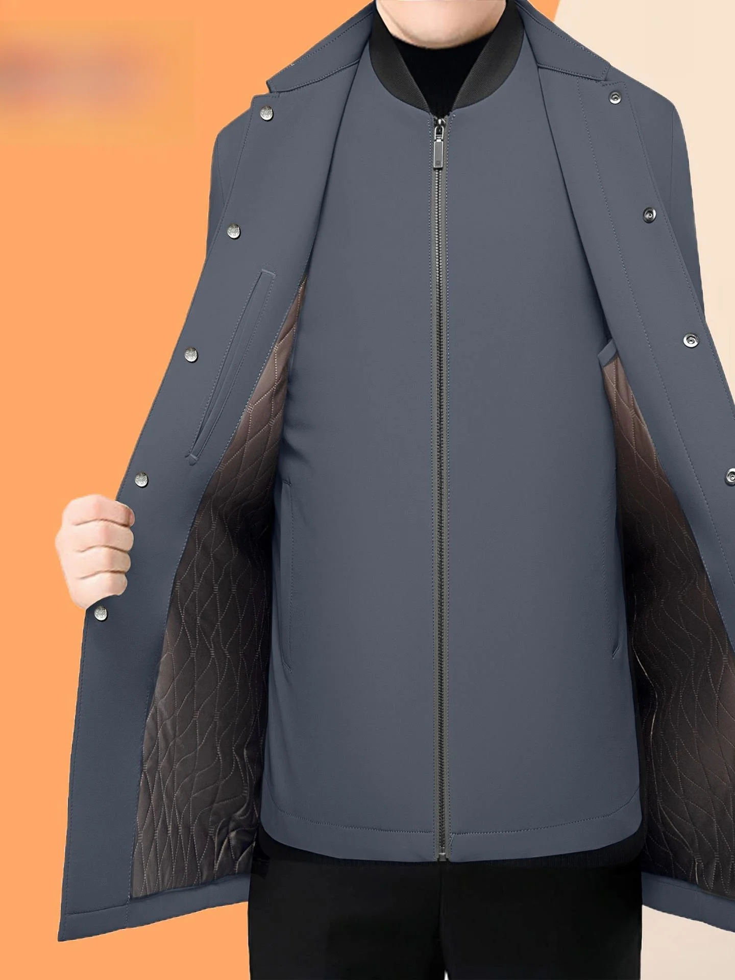 

Men's ort Lightweight down Jaet Flip Collar Slim Fit Winter Coat Ci Casual Sle Comfortable Soft White Du down Filling
