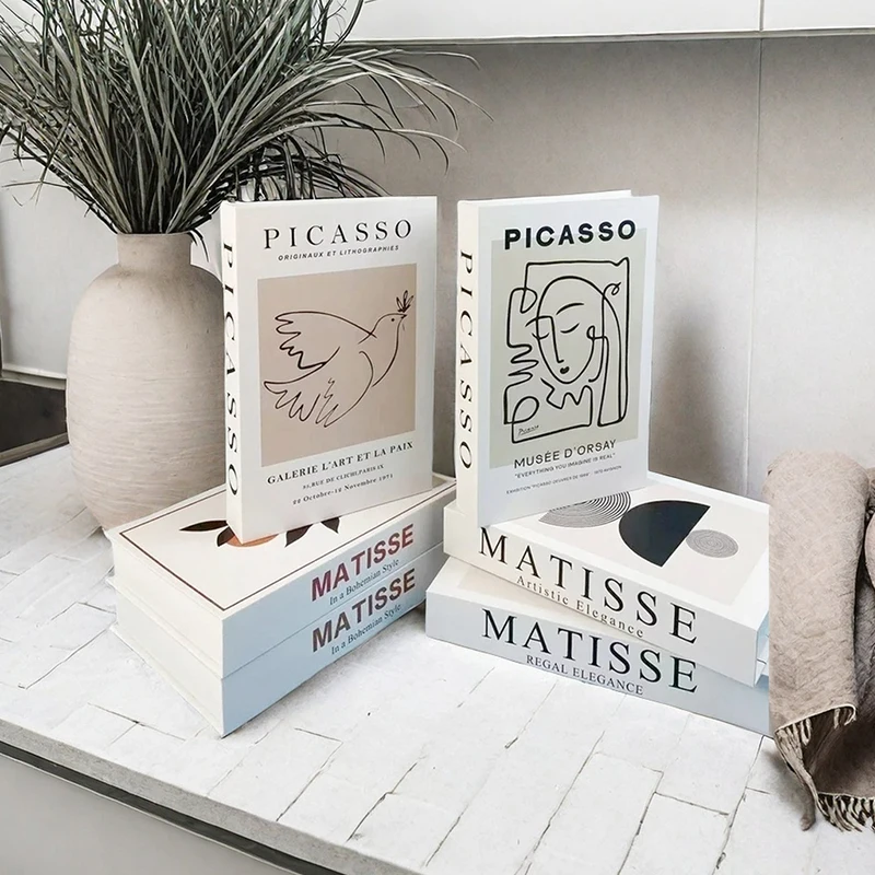 

Bauhaus Matisse William Morris Boho Fake Books For Decoration Living Room Decorative Book Coffee Table Bedroom Storage Box Decor