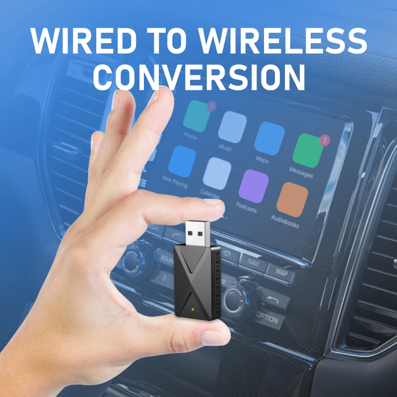 2 في 1 محول CarPlay Android Auto اللاسلكي التوصيل والتشغيل، توصيل سريع للسيارات السلكية CarPlay/السيارات #2