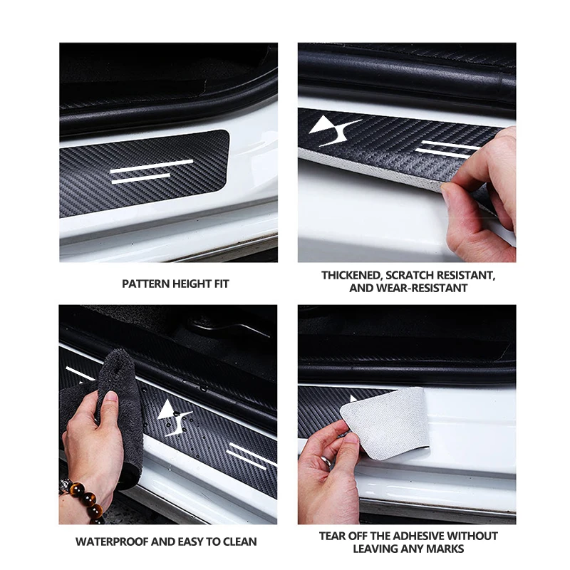 For DS Car Threshold Protection Strip Anti-scratch Auto Rear Bumper Sticker Accessories DS3 DS5 DS6‌ DS7 ‌DS9‌ E-Tense DS5LS‌