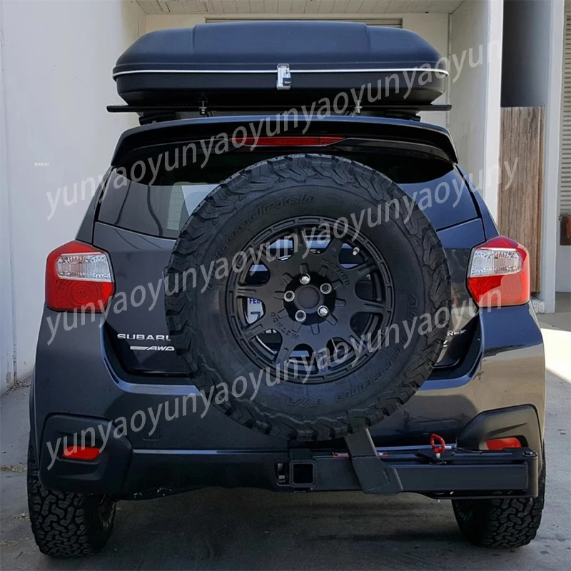 Square Mouth Mounted Spare Tire Rack Trailer Bar Spare Tire Rack Car Spare Tire Rack with License Plate Frame image 5