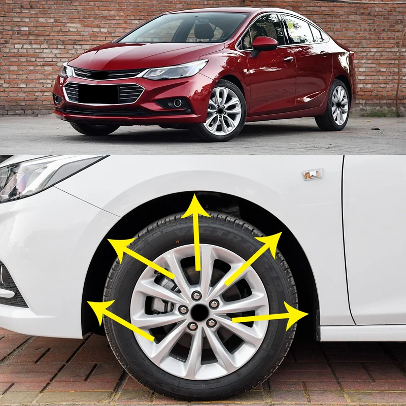 For Chevrolet Cruze 2017-2018 Front Rear Fender Lined Mudguard Fender lining Soundproofed