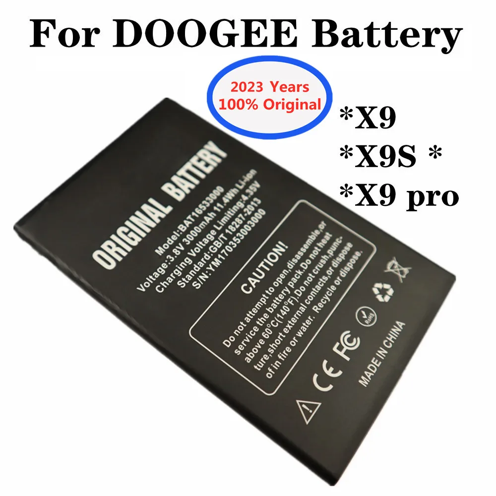 

2023 New 3000mAh BAT16533000 Battery For DOOGEE X9 X9S X9 pro 5.5inch Mobile Phone Replacement Batteries Bateria Batterij