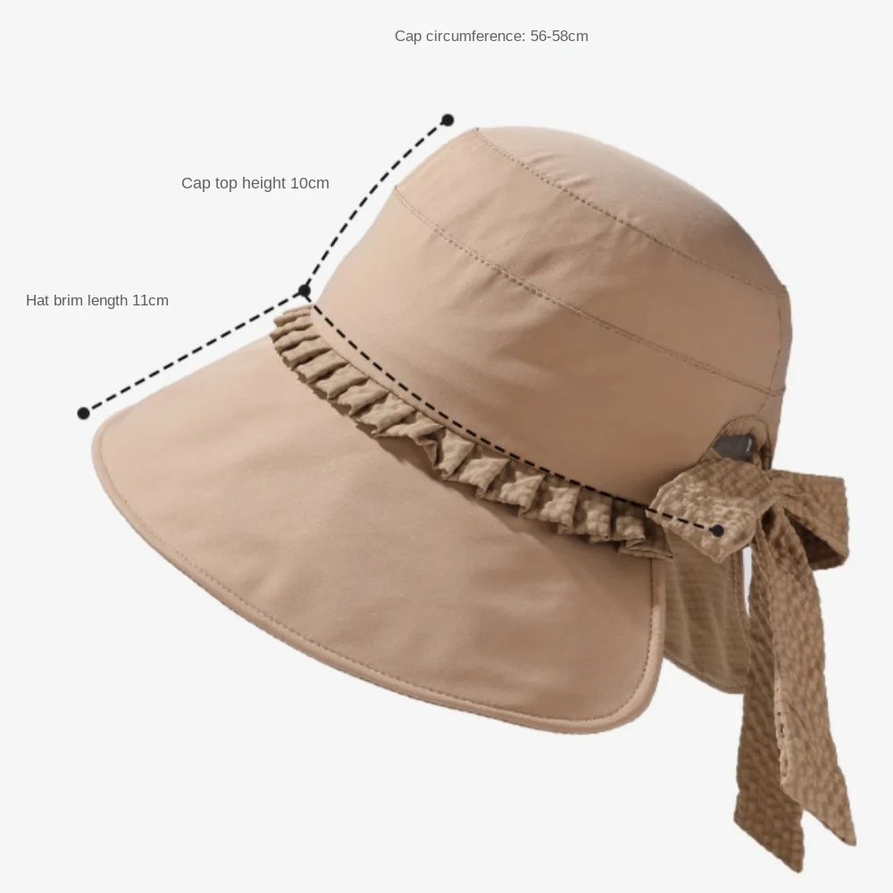 الأزياء القوس صياد قبعة عارضة رقيقة بلون واقية من الشمس قبعة مصدات الرياح حبل قبعة الشمس ظلة حوض قبعة الصيف في الهواء الطلق
