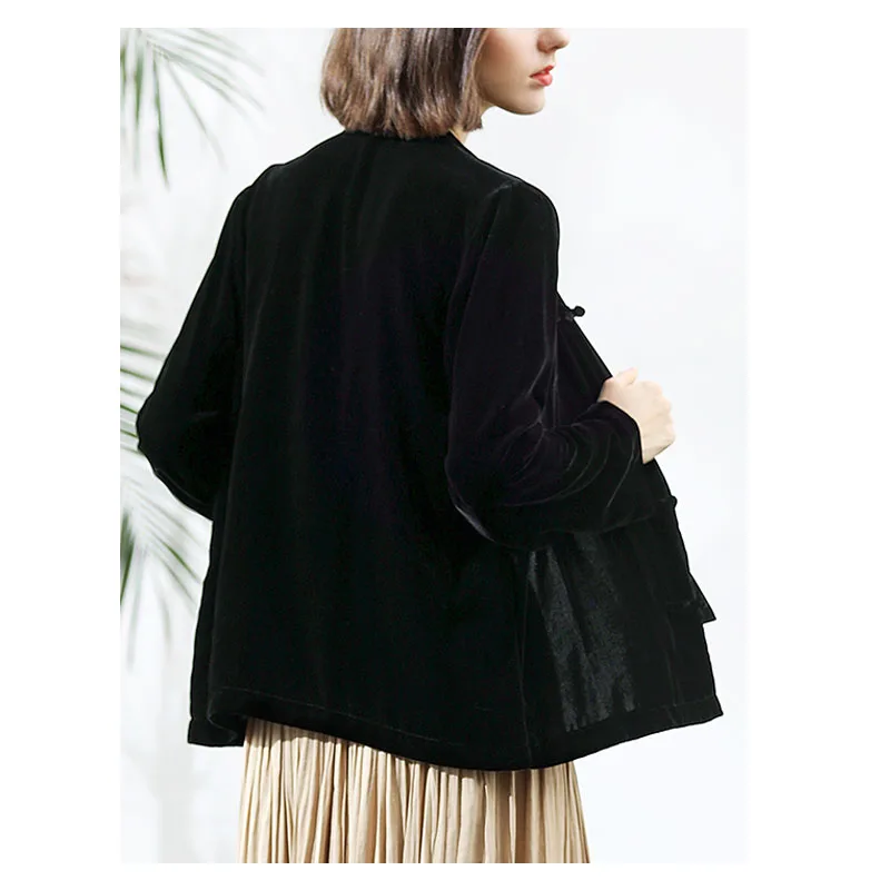 Fengaoyu High-end Silk Velvet Women's Shirt Stylish and Elegant Blouse Retro and Comfortable, Breathable Sweat-absorbent Casual