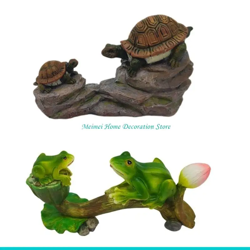 

H7BF креативные фигурки лягушек, декоры, коллекционные фигурки животных, забавные лягушки, поделки из смолы, украшения в виде