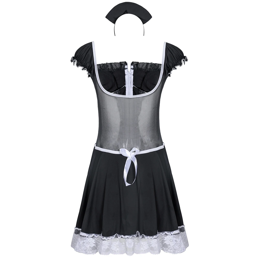 Costume de Cosplay de Femme de Chambre Française, PoinRobe Lolita Sexy, Vêtement de Scène pour ixd'Halloween