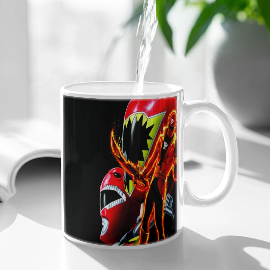 Film P-Power R-Rangers 11oz Afternoon Tea Mug Multifunctional Ceramic Coffee Mug Porcelain Coffee Cup Drinking Cup