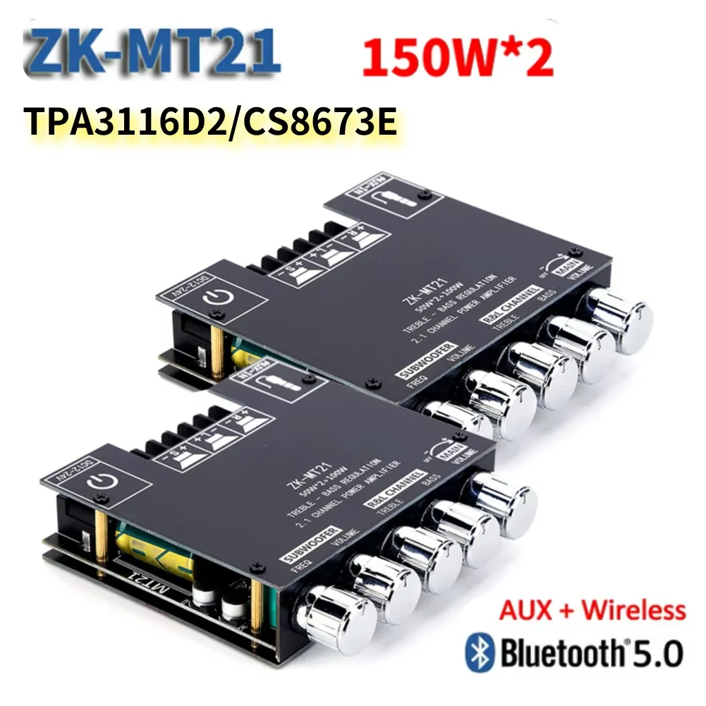 ZK-MT21 Subwoofer Digital Power Amplifier Board 2.1 Channel Stereo Amp Module