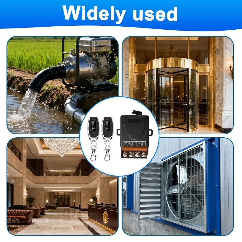 433 Mhz Transmitter 433Mhz Wireless Remote Control Switch AC85-265V Relay 1CH Receiver Controller and 2botton RF