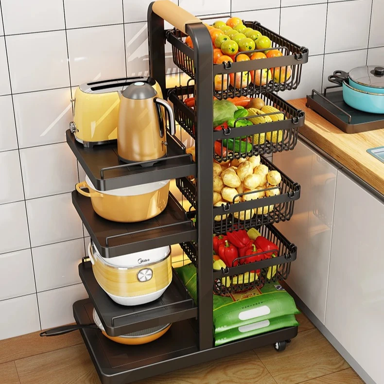 Adjustable Freestanding Pot Rack, Multi-Tier Heavy Duty Cookware Shelf for Kitchen Storage & Vegetable Holder‌