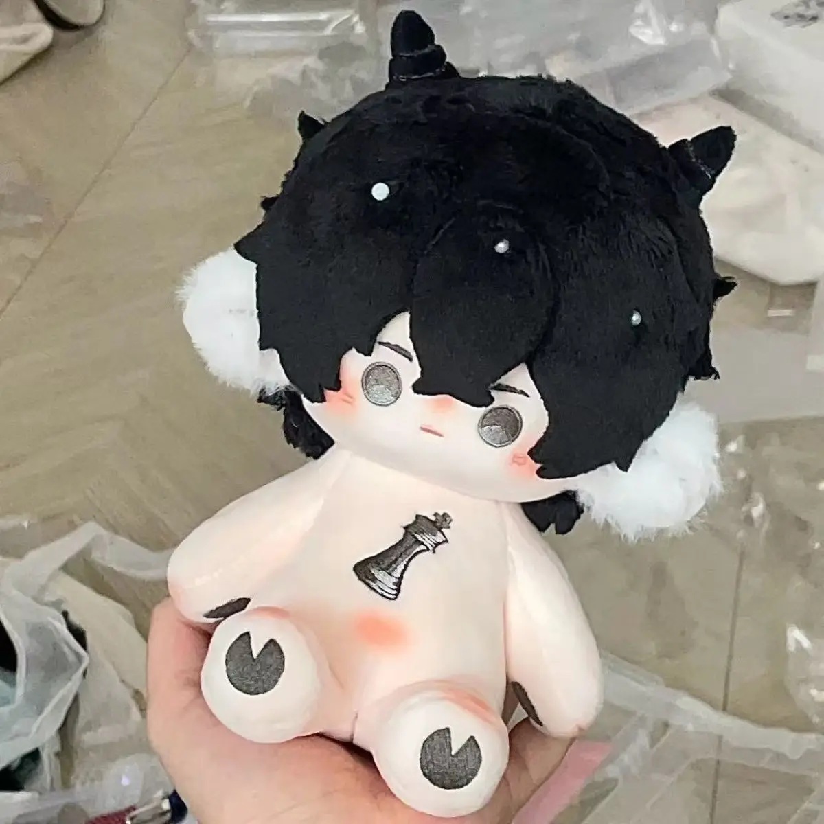 10 dias pegue o fim qi xia 20cm boneca de algodão vestir-se boneca de algodão recheado pingente de pelúcia brinquedo crianças presentes anime natal