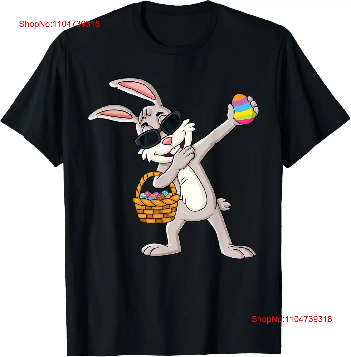 

Dabbing Rabbit Easter Day Eggs Dab Boys Girls Kids T Shirt vintage Washed Versatile Casual Comfortable homme graphic Soft