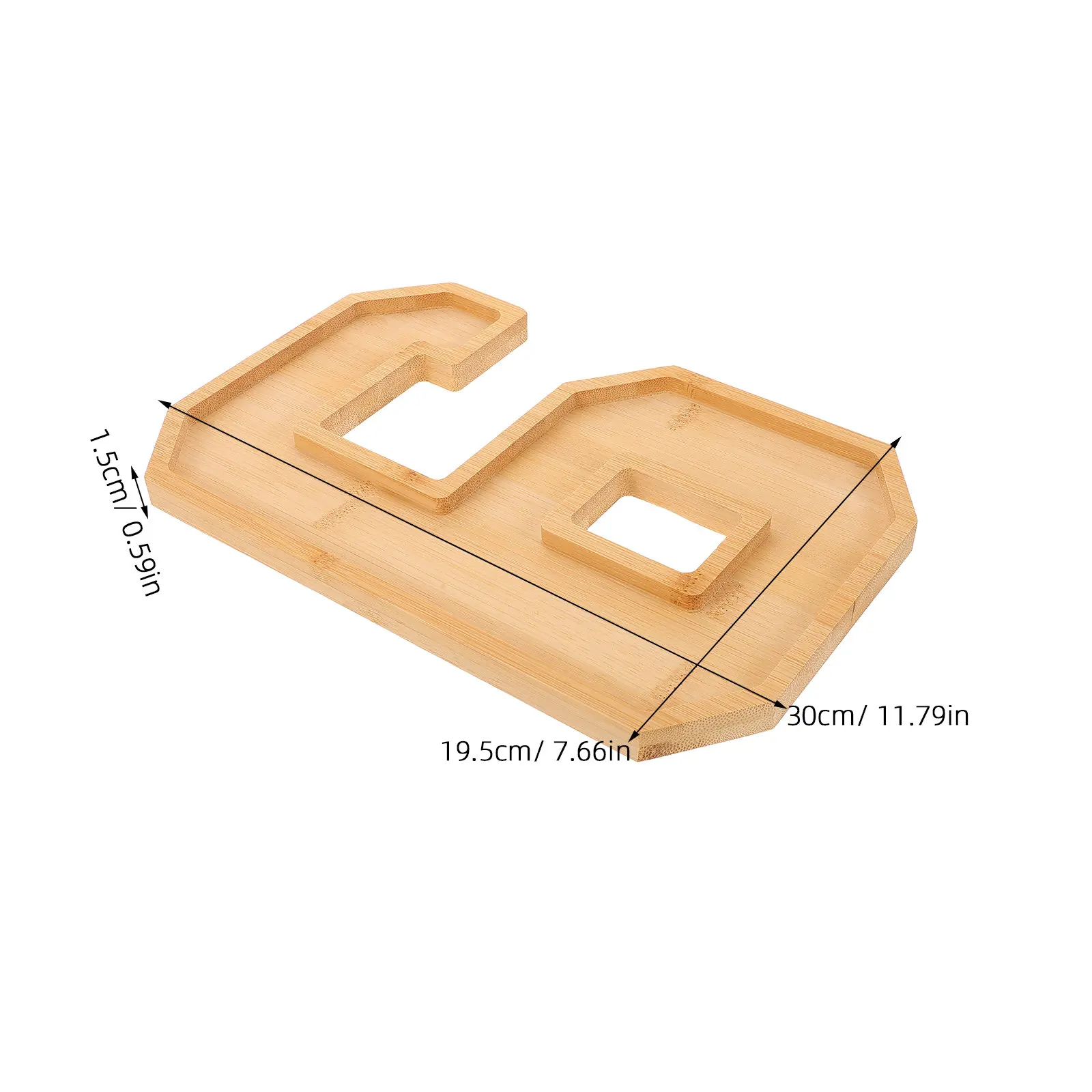 Wooden Fillable Number Serving Tray – Rustic Charcuterie Board for Fruit, Nuts, Candy, Dessert, Graduation, New Year