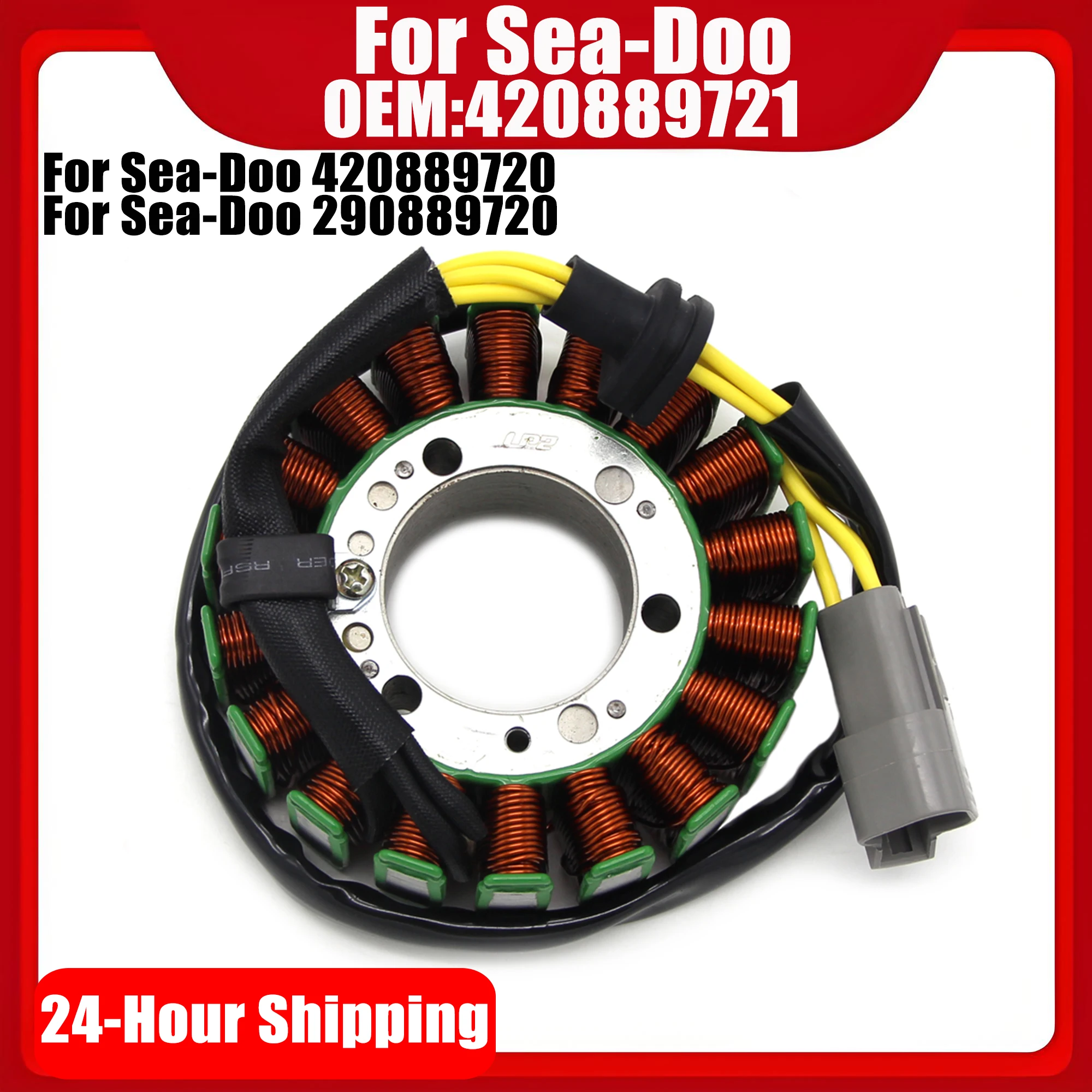 Bobina del Estator del Generador para Sea-doo 130 155 210 215 230 255 260 300 Wake GTI GTX GTS GTR RXT RXP SP 420889721 420889720