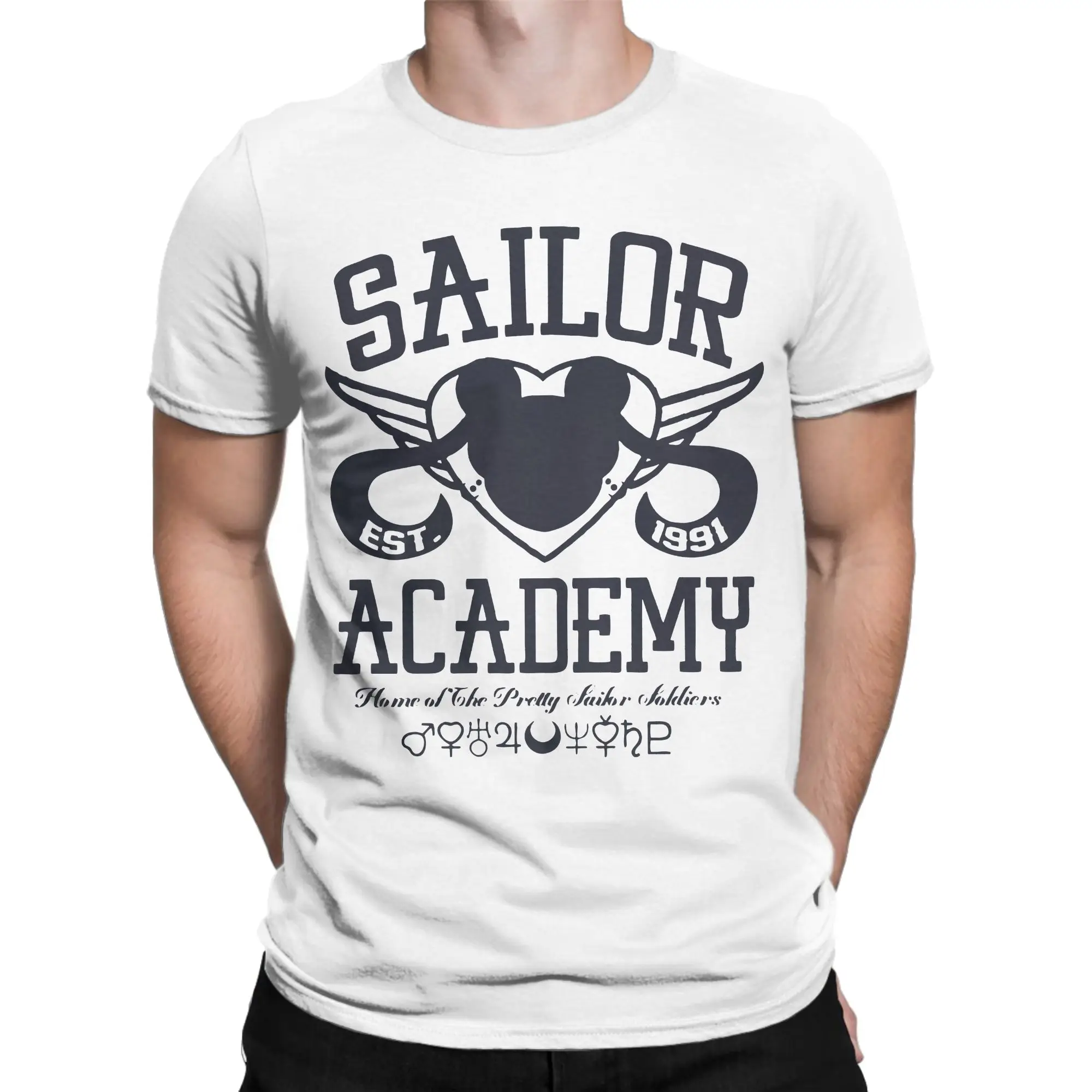 Sailors Moons  Anime Vintage 90s Ulzzang T Shirt  100% Cotton Tops Humorous Short Sleeve Crew Neck Tee Shirt Printing T-Shirts