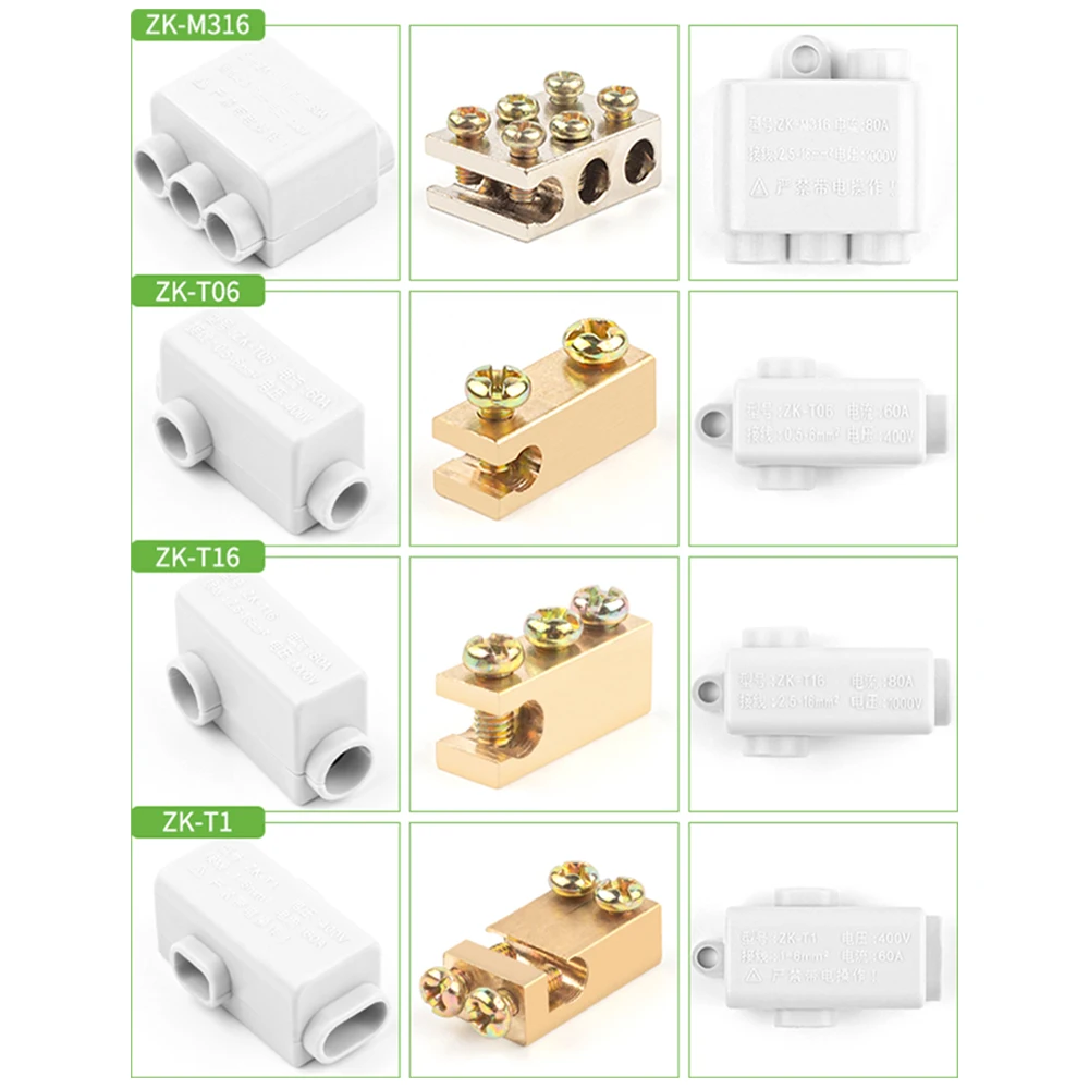Wysoka moc 60A/80A/100A 400V/1000V 1.0-16mm2 Brak odłączania Złącze przewodu Kabel Łączenie Okablowanie Blok zacisków Skrzynka przyłączeniowa — zdjęcie 6
