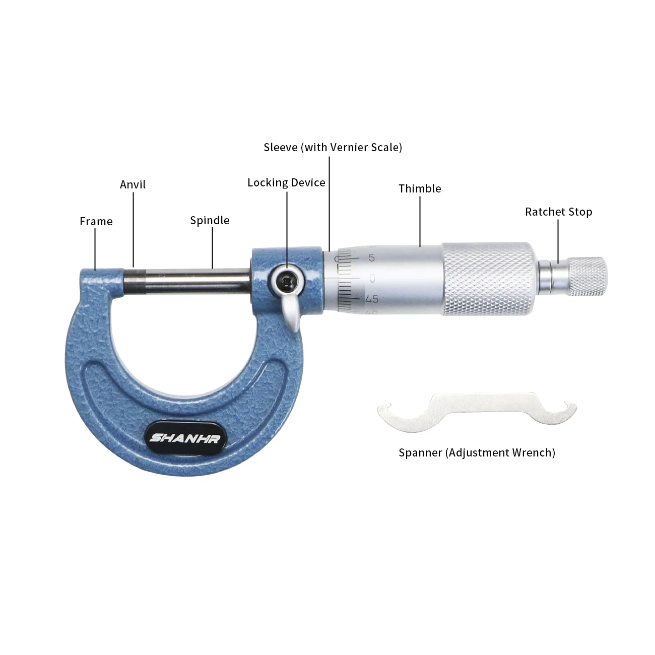 SHANHR 0.01mm Micrometer Gauge Outside Micrometer Measuring Tools