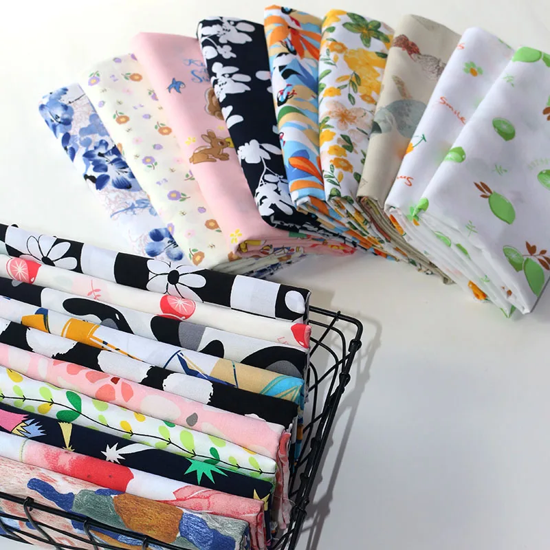 Thin Printed Rayon Fabric By Meters for Sewing Pajamas Dress Skirt Diy Summer Needlework Cloth Soft Breathable Butterfly Floral
