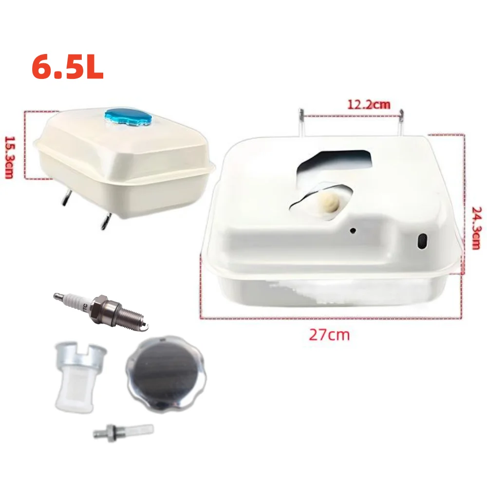 6.5L Fuel G as Tank Fit For Ho nda GX340 GX390 188F Engine, Water Pump Pressure Washer Go Kart Replacement Spare Parts