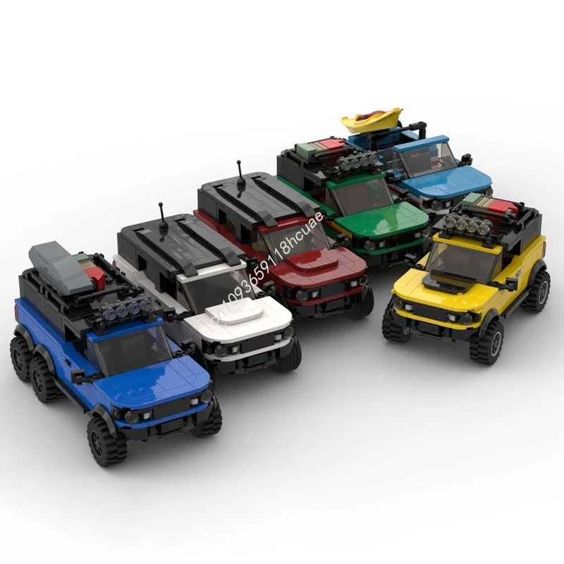 1788 قطعة MOC بنيت قوي برونكو مجموعة ستة ألوان مدينة بطل السوبر سيارات نموذج اللبنات الاطفال فكرة ألعاب من الطوب هدايا عيد الميلاد
