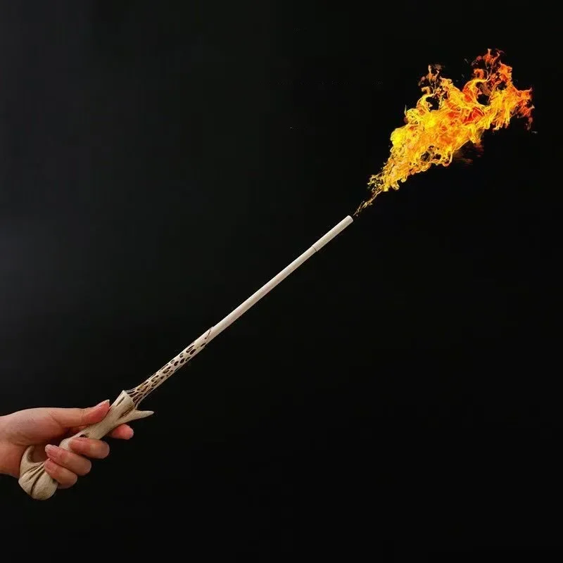 New Magic Wand, Spitfire Wand, Shooting Fireball Lighter USB Charging Role Playing Prop Fireball Wand Toy Gift - Image 2