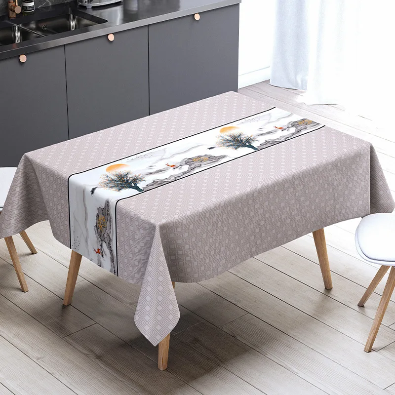 

P0142 famous tablecloth ins style desktop protective tablecloth square living room coffee table heat-resistant tablecloth