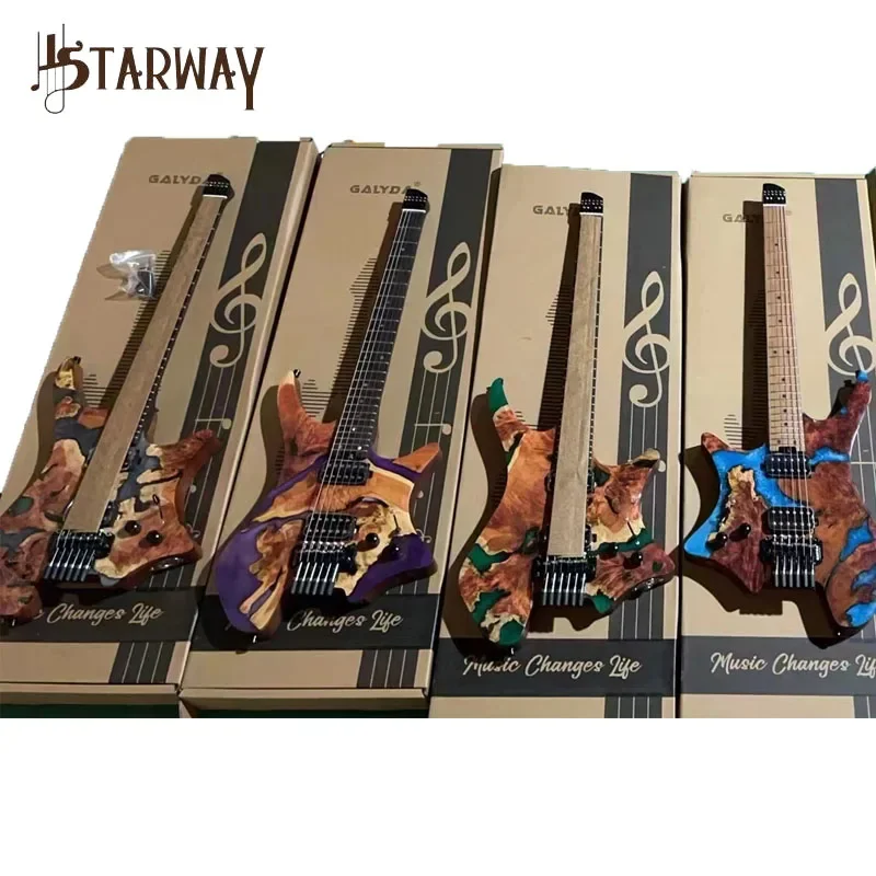 Starway Popular 39 Inch Electric Limited Edition Headless Size St Beginner Intermediate Electric Guitar Musical Instruments