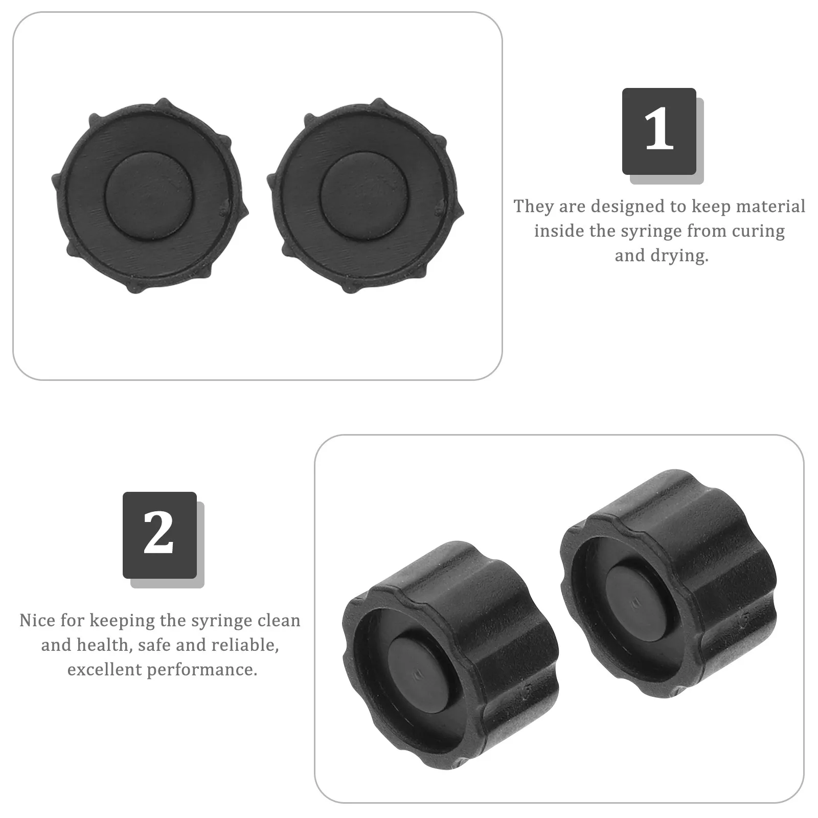 

50Pcs Syringe Tip Caps Needle Adapter Plugs for Laboratory Dispensing Glue Applicator Syringe Accessories Dispensing Needle Cap