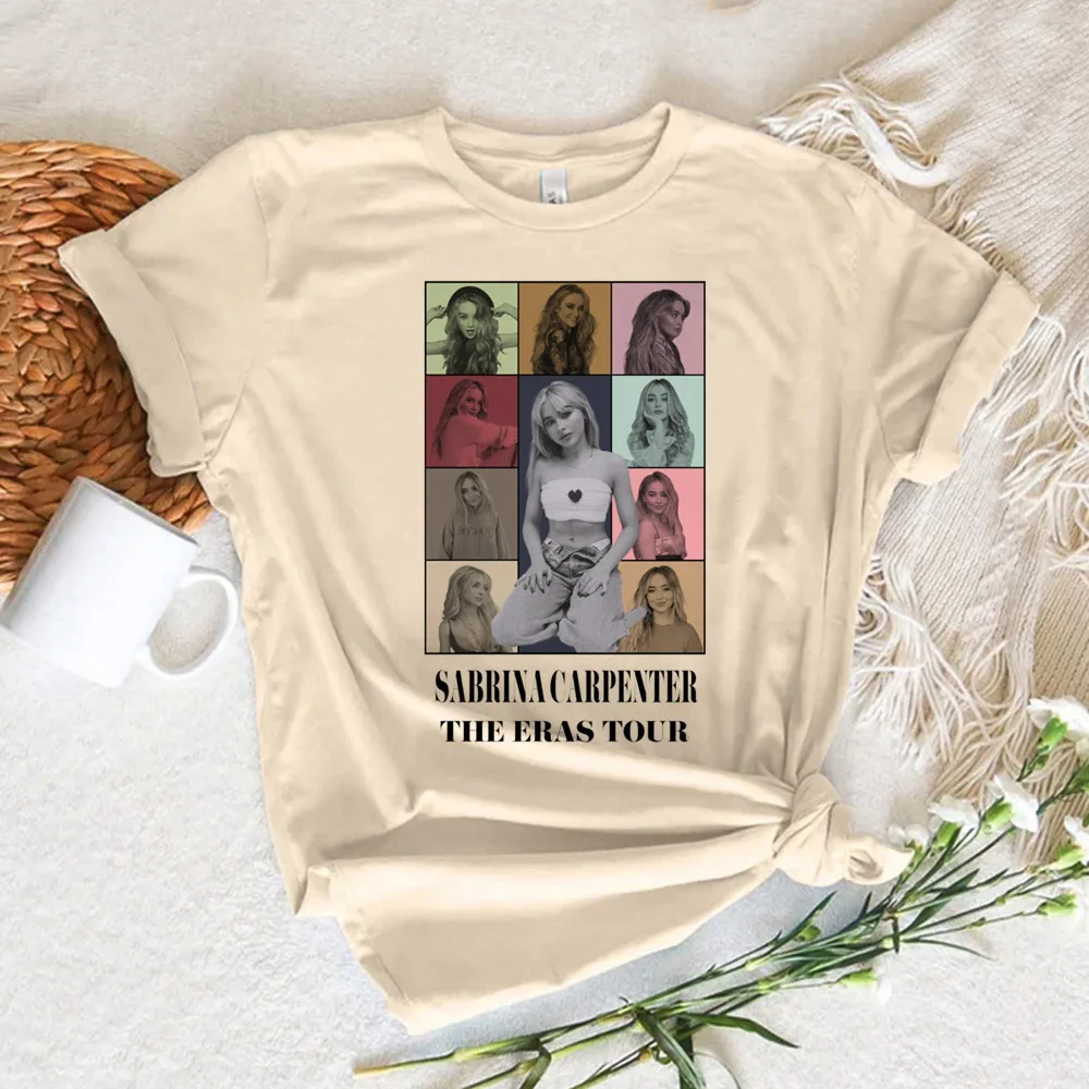 Sabrina Carpenter t shirt women harajuku active wear stretchy Tee female comic clothing