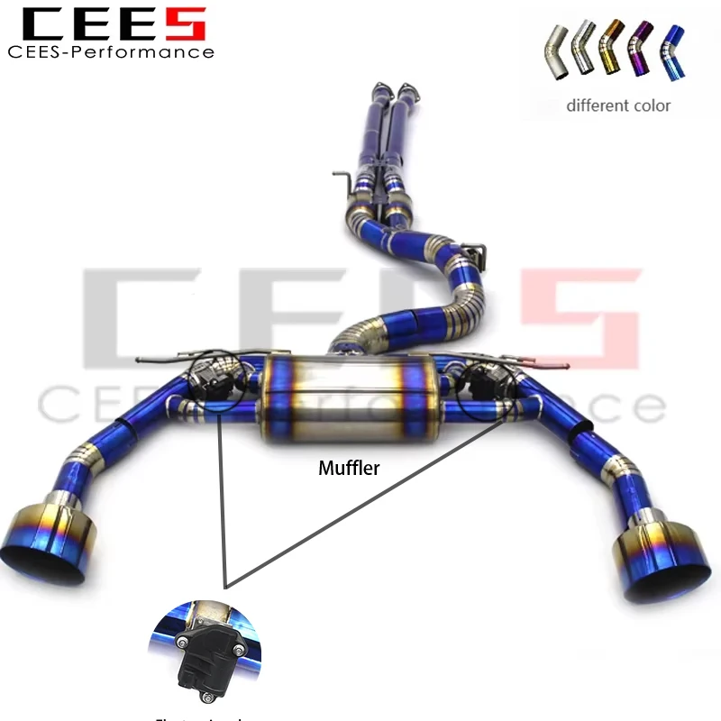 

cees Catback Exhaust for Audi RS3 TTRS 2.5T (2016-2023) Valvetronic Valve Racing Exhaust Pipe Kit Lightweight Sport Sound Desi
