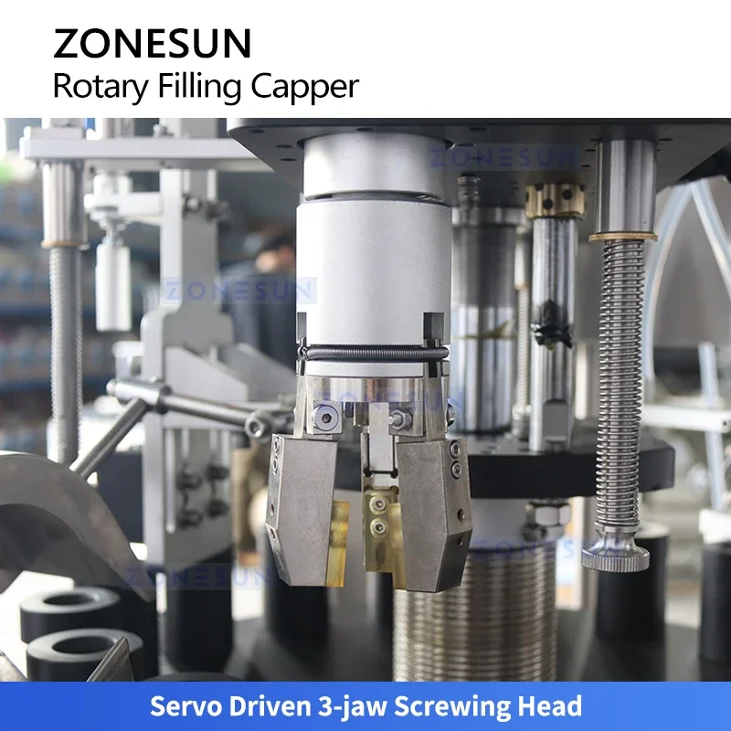 Моноблоковая машина для наполнения и укупорки Zonesun, роторная наполнитель и укупорочная машина, высокая скорость с устройством подачи бутылок ZS-FAL180F3