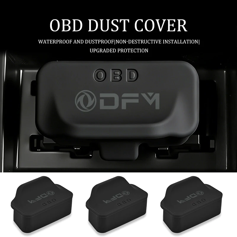 Para Dongfeng Motor Car Logo OBD, cubierta protectora de silicona contra el polvo, accesorios para DFM Aeolus ax3 k01 Ax5 580 DFSK Glory 360