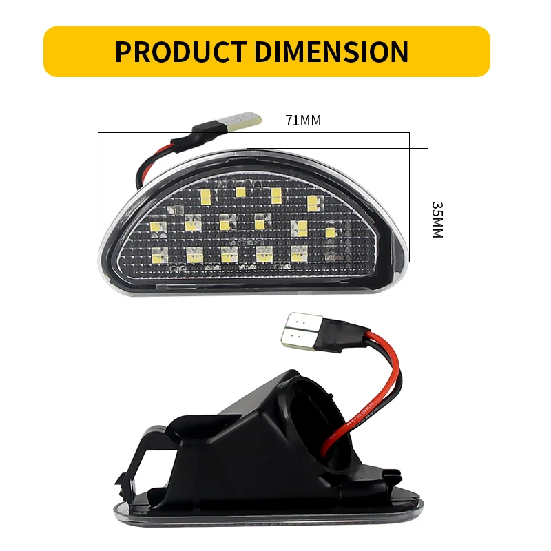 2pcs LED License Number Plate Light 12V White For Toyota Aygo 2005 2006 2007 2008 2009 2010 2011 2012 2013 2014 OEM#:81270-0H010