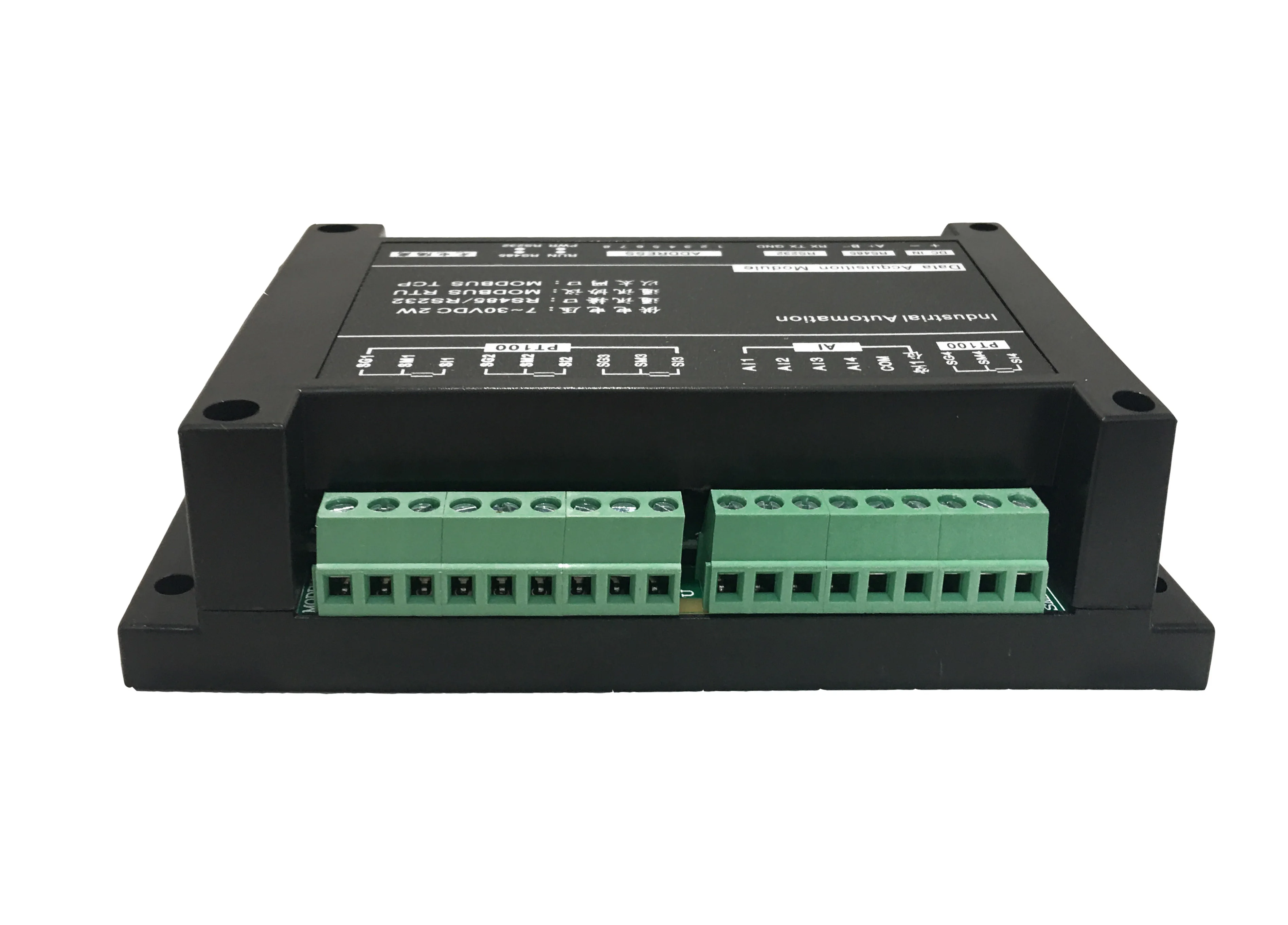 

4 PT100 4 AI RTD thermal hot resistance Analog Input 232 485 Ethernet LAN Modbus RTU TCP IP Remote IO I/O Controller T-100-1