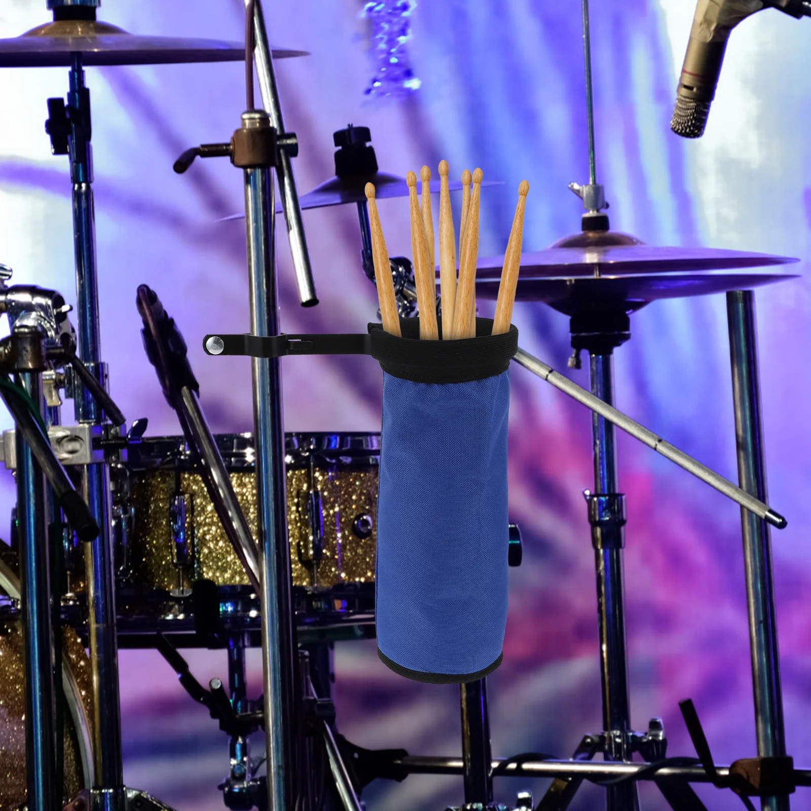 

Drum Stick Storage Sticks Holder Vertical Drumstick Percussion Accessories Drumsticks Container Bag Clip-on