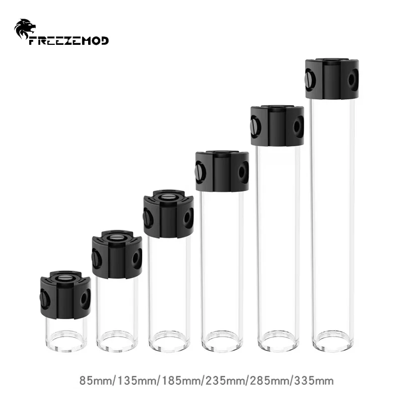 FREEZEMOD PC Water Cooling Reservoir Res OD50mm,Acrylic Cylinder Water Tank 85/135/185/235/285/335/385mm