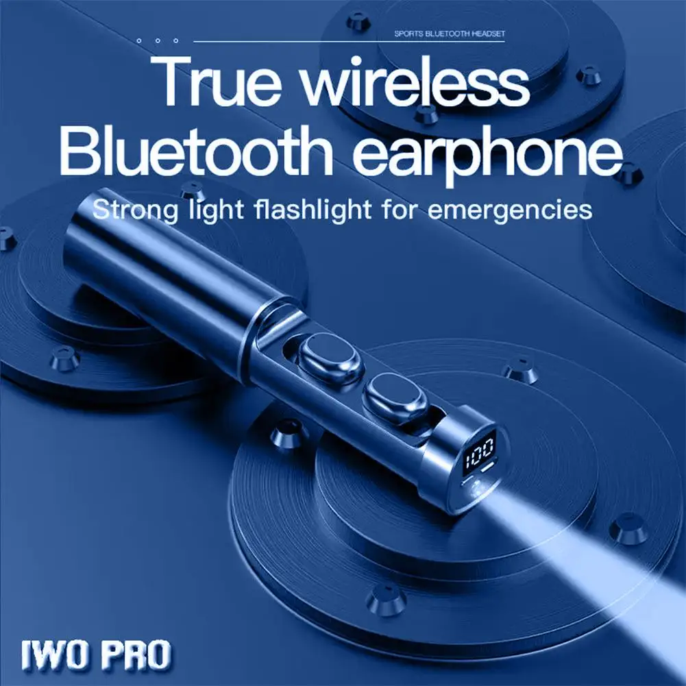 

N21 Flashlight Bluetooth Earphone 5.2 Touch Sport True Wireless Headphone Stereo Headset Mini Earbuds With Microphone