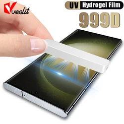 UV Screen Protector Hydrogel Film For Samsung Galaxy S24 S23 S22 S21 S20 FE Note 20 Ultra 10 Plus A53 A54 A34 A24 A14 Not Glass