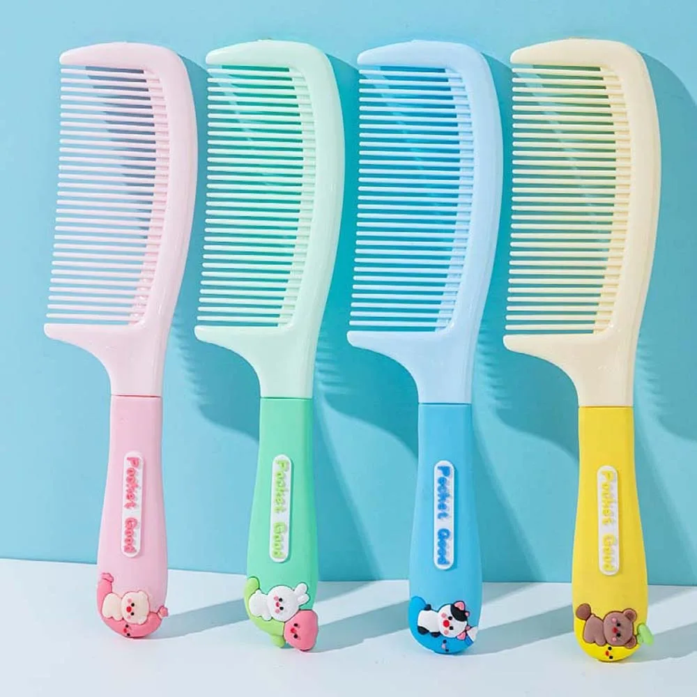 Animals Bear Rabbits Cartoon Combs Wet Dry Use Scalp Massage Fine Tooth Hair Brush Hairdressing PVC Massage Hair Comb Children