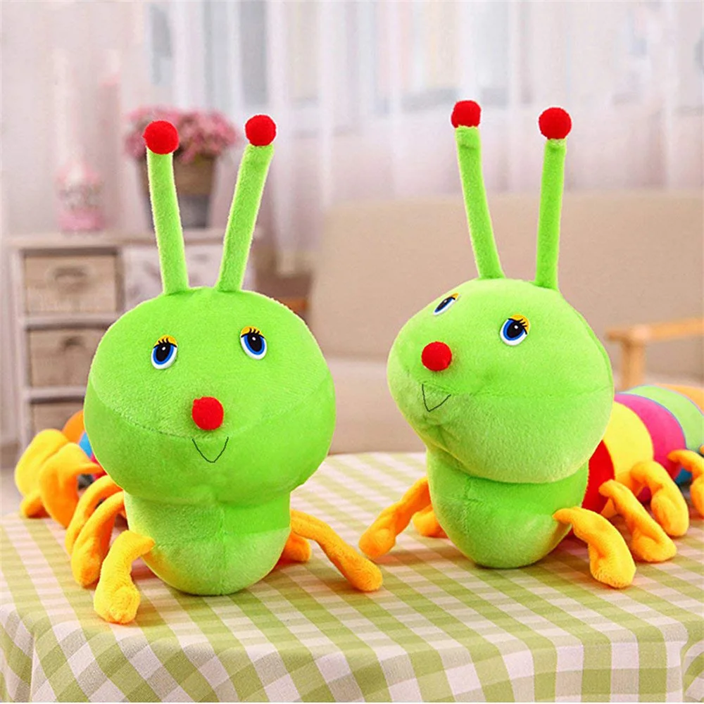 1 PC 50 CM Cute Caterpillar Big Insect Plush Toys Worm Stuffed Doll Soft Worm Pillow Educational Birthday Gift Sofa Cushion Gift