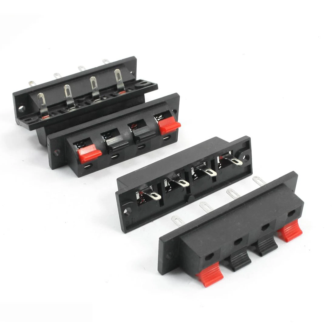 TCE  Single Row 4 Pin 4 Position Speaker Terminal Board Connectors 5 Pcs