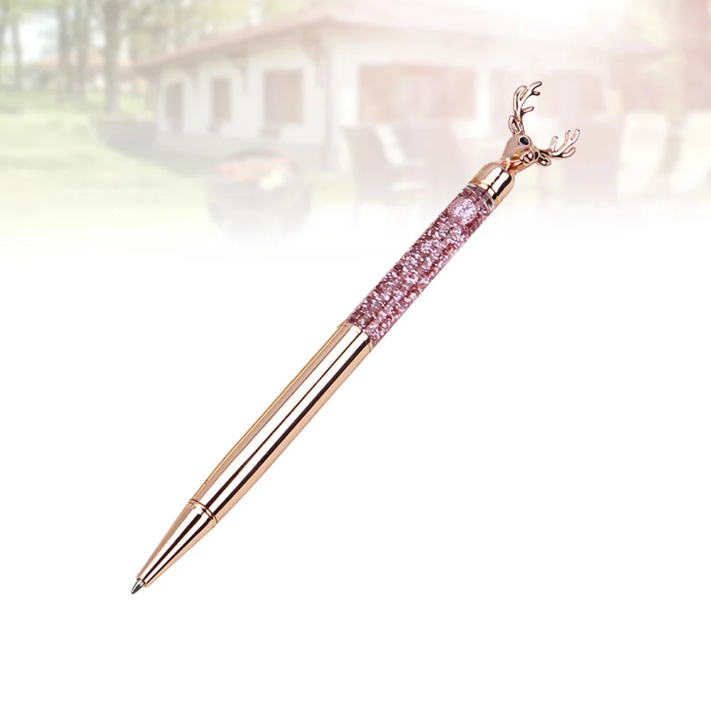 

Reindeer Pattern Ballpoint Pens Metal Body Smooth Writing Wear-Resistant Fine Tip For School Office Study Stationery