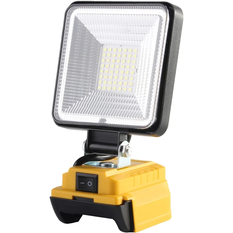 für Makita/Dewalt/Milwaukee/Bosch 18 V Akku, kabellose LED-Licht-Notfall-Taschenlampe mit USB- und Typ-C-Ladeanschluss, Flutlichter