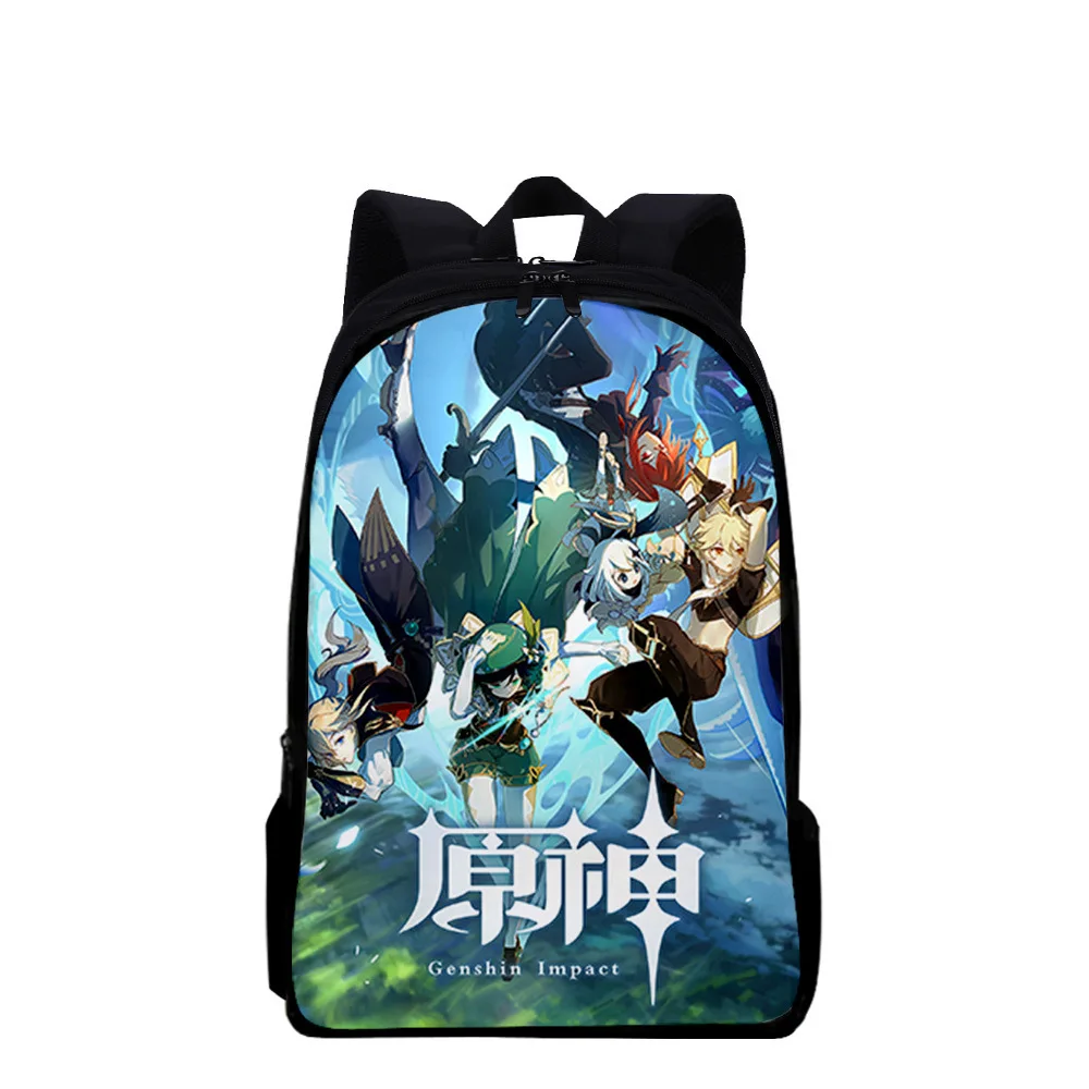 

Hip Hop Popular K-Pop Genshin Impact Notebook Backpacks pupil School Bags 3D Print Oxford Waterproof Boys/Girls Laptop Backpacks