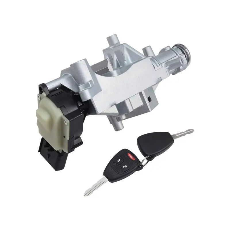 

Ignition Lock Cylinder Assembly 2 Remote Keys 68054822AB 05057297AJ For Jeep Wrangler 2007 - 2018